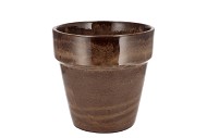 EBBI MOSS BROWN POT GLAZE 17X17CM NM
