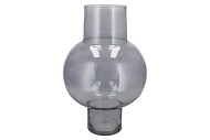 MIRA SMOKE GLASS BULB HIGH VASE 25X25X41CM