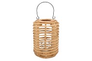 LANTERN NATURAL CILINDER HOUT 30X22CM