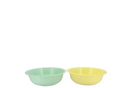 ZINC BASIC PASTEL GREEN YELLOW BOWL 19X7CM