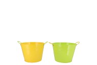 ZINC BASIC YELLOW/GREEN EARS BUCKET 16X14CM