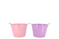 ZINC BASIC LILA/PINK EARS BUCKET 19X16CM