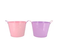 ZINC BASIC LILA/PINK EARS BUCKET 23X18CM