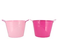 ZINC BASIC FUCHSIA/PINK EARS BUCKET 27X20CM