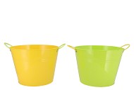 ZINC BASIC YELLOW/GREEN EARS BUCKET 27X20CM