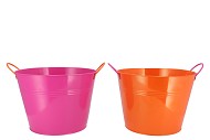 ZINC BASIC FUCHSIA/ORANGE EARS BUCKET 27X20CM