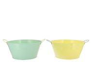 ZINC BASIC PASTEL GREEN/YELLOW EARS BOWL 30X14CM