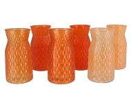 DIAMOND ORANGE MIX VASE ASS 14X25CM NM