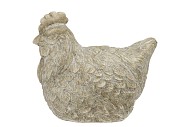 CONCRETE FARM GREY CHICKEN FEATHERS 21X14X17CM NM