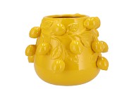 FRUIT LEMON YELLOW POT 24X19CM