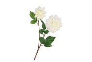 SILK DAHLIA 2X WHITE REAL TOUCH 60CM