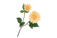 SILK DAHLIA 2X YELLOW REAL TOUCH 60CM