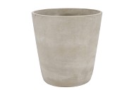 CONCRETE POT ROUND GREY 24X24CM