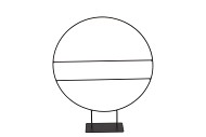 METAL CIRCLE BARS BLACK 30CM