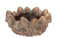 CONCRETE GOLDEN MUSHROOMS BOWL ROUND 25X25X11CM NM