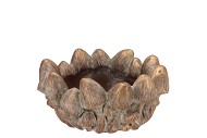 CONCRETE GOLDEN MUSHROOMS BOWL ROUND 21X21X10CM NM