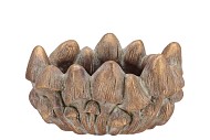 CONCRETE GOLDEN MUSHROOMS BOWL OVAL 26X19X14CM NM