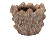 CONCRETE GOLDEN MUSHROOMS POT 23X23X19CM NM