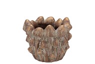 CONCRETE GOLDEN MUSHROOMS POT 14X14X10CM NM