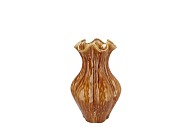 INGA DRISS BROWN VASE ACTIVE GLAZE 15X15X20CM NM