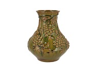 INGA GRAPE OLIVE GREEN VASE ACTIVE GLAZE 24X24X27CM NM