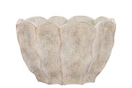 ALASKA WAVY SAND OVAL POT 31X19X21CM NM