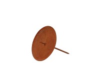 METAL PAGE CANDLE HOLDER RUST DIA 8CM NM