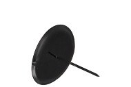 METAL PAGE CANDLE HOLDER BLACK DIA 8CM NM