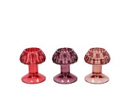 NOVA RED T-LIGHT MUSHROOM STRUCTURE ASS 8X8X9CM