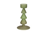 NOVA GREEN CANDLE HOLDER TRICOLOR 9X9X17CM