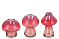 NOVA RED VASE MUSHROOM NARROW TRICOLOR 13X13X20CM NM