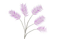 SILK PALM LEAF LILAC 125CM NM