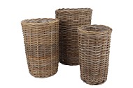 RATTAN KUBOO NATURAL CILINDER S/3 23X40/27X45//34X50CM NM