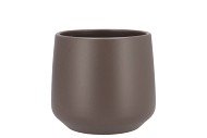 CERAMIC BROWN/TAUPE MATT POT BERLIN 13X11,5CM NM
