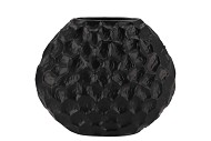 INGA JADA BLACK OVAL VASE STRUCTURE 32X12X26CM NM