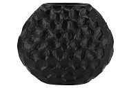 INGA JADA BLACK OVAL VASE STRUCTURE 41X15X33CM NM