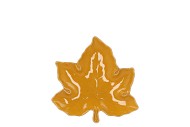 LEAF MAPLE PLATE YELLOW 11X11X3CM NM