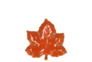 LEAF MAPLE PLATE ORANGE 11X11X3CM NM