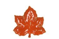 LEAF MAPLE PLATE ORANGE 18X18X4CM NM