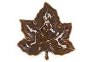 LEAF MAPLE PLATE OLIVE 24X24X4CM NM