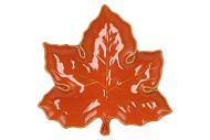 LEAF MAPLE PLATE ORANGE 24X24X4CM NM