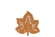 LEAF MAPLE PLATE BROWN 11X11X3CM NM