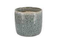 IRON STONE BLUE GLAZED POT 13X13CM NM