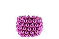 CHRISTMASBALL FUCHSIA POT 17X17X12CM NM