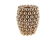 CHRISTMASBALL GOLD VASE 27X27X33CM NM