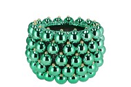 CHRISTMASBALL GREEN POT 22X22X15CM NM