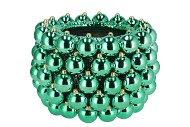 CHRISTMASBALL GREEN POT 29X29X20CM NM