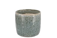 IRON STONE BLUE GLAZED POT 9X8CM NM