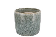 IRON STONE BLUE GLAZED POT 12X11CM NM