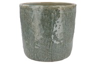 IRON STONE BLUE GLAZED POT 30X28CM NM